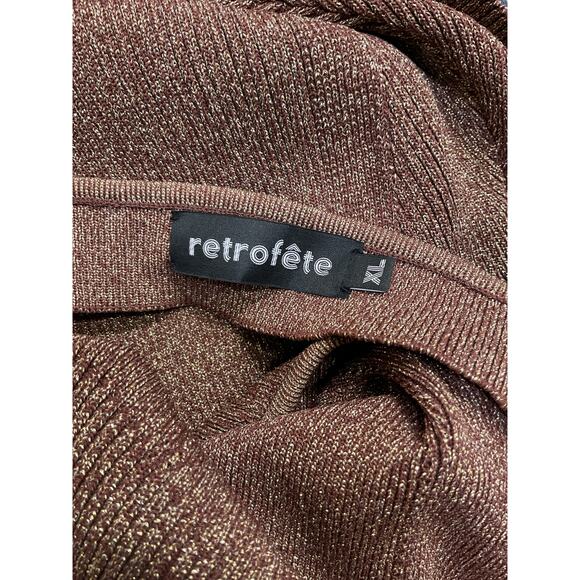 Retrofete 'Amster' Brown Cut Out Dress Size XL - Picture 4 of 5